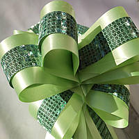 Бантик для украшения подарков зеленый 1 шт