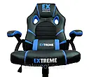 Крісло геймерське Extreme EX Light Blue чорно-голубе ігрове, фото 3