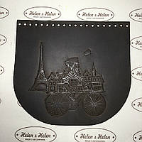 Клапан для сумки "Париж". Коричневий