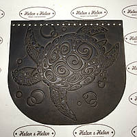 Клапан для сумки "Черепаха". Коричневий