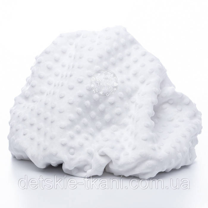 Плюш minky білого кольору, щільність 350 г/м2