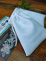 Мешочки ювелирные, замша белая 7х9 см, 1шт. Производство Украина