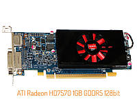 Видеокарта ATI Radeon HD7570 1GB GDDR5 128bit (DVI / DP) низкопрофильная