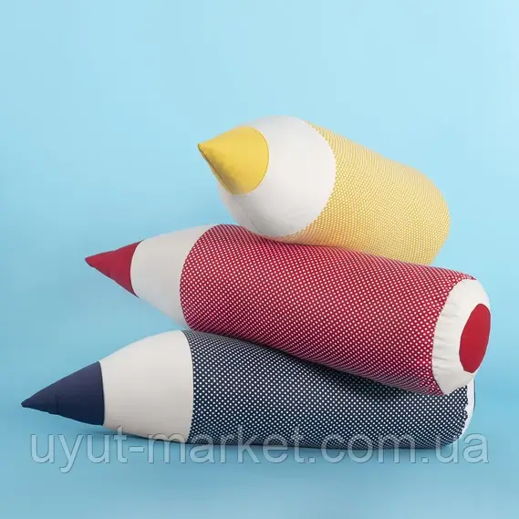 Дитяча подушка олівець-валик, 58х15 см різні кольори - фото 8 - id-p798042666