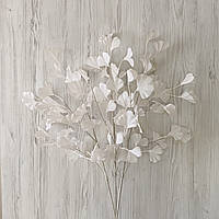 Ветка декоративная Гинкго билоба белая PV 1201