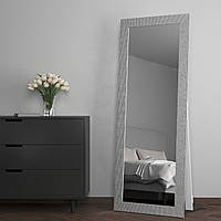 Напольное зеркало в полный рост в серебряной раме 176х66 Black Mirror в примерочную