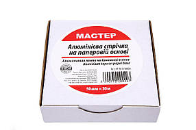 Стрічка армуюча алюмінієва Майстер на паперовій основі 50 мм х 30 м (431953)