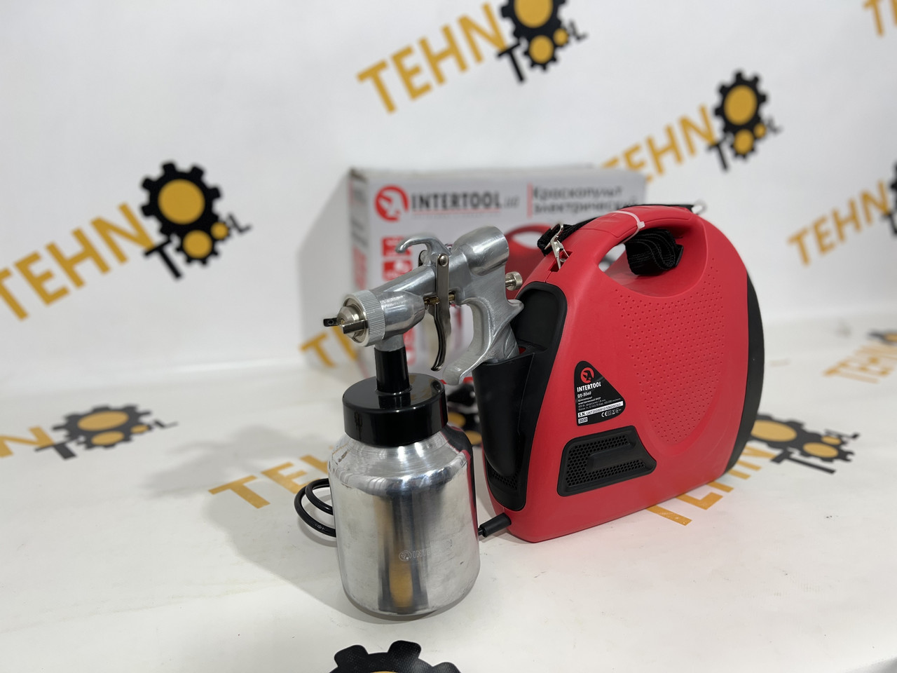 Фарбопульт електричний INTERTOOL DT-5060 HVLP 600 Вт, форсунка 1.8 мм, бачок 1 л., 450-550 мл/хв