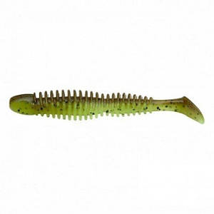 Силікон Reins Bubbring Shad 4" B08 Green Pumpkin Chart Melon (6 шт/уп.)