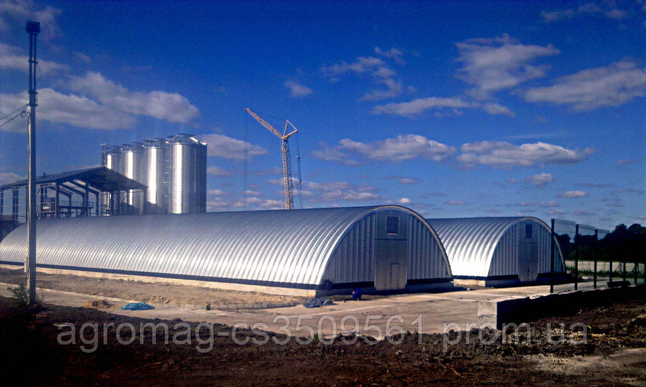 Бескаркасный ангар зернохранилище Agrostal A 18x50 м. сталь-0.8мм - фото 6 - id-p1541777043