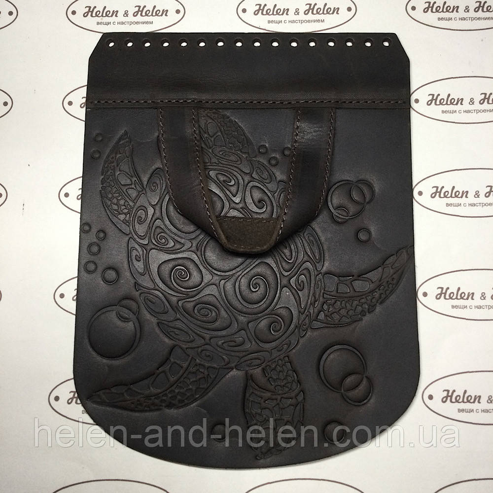 Клапан для рюкзака "Черепаха". Коричневий, фото 1