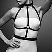 Портупея із замінника шкіри Bijoux Indiscrets MAZE-H Harness Black чорна Talla, фото 3