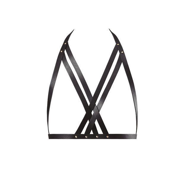 Портупея жіноча на груди з поліуретану під шкіру Хрестова Bijoux Indiscrets MAZE Talla, фото 1