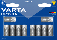 Батарейка Varta CR123А Lithium, 3.0V, 10шт
