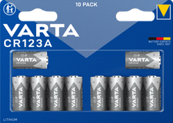 Батарейка Varta CR123А Lithium, 3.0 V, 10 шт.