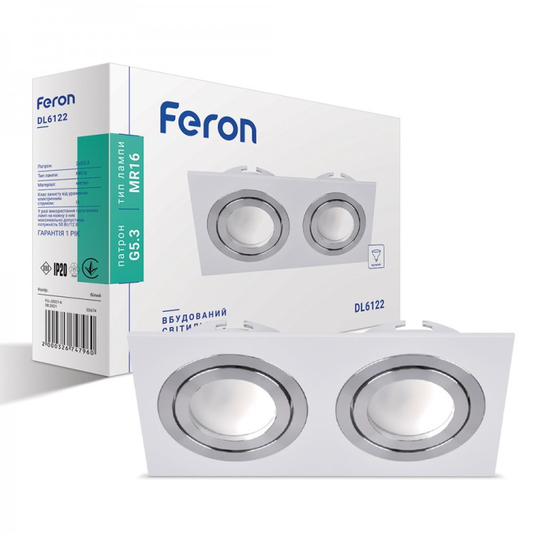 Встроенный светильник Feron DL6122 белый