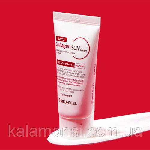 Сонцезахисний крем із колагеном і лактобактеріями Medi-Peel Red Lacto Collagen Sun Cream SPF 50+(17.04.2025р )