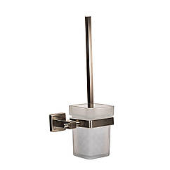 Йоржик для унітазу настінний GLOBUS LUX SQ 9429A прямокутний із нержавіючої сталі сатин 000019472