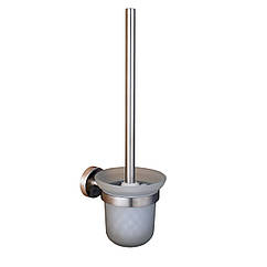 Йоржик для унітазу настінний GLOBUS LUX SS8429A округлий скляний хром 000018161