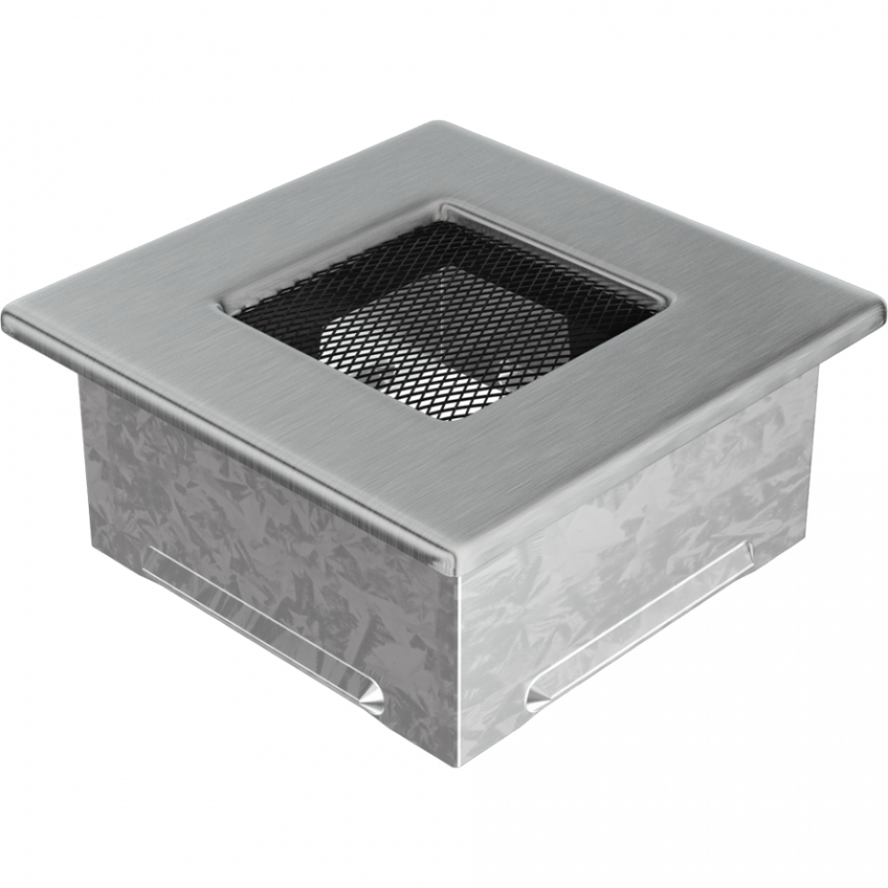 Вентиляційна решітка для каміна шліфована 11х11, фото 1