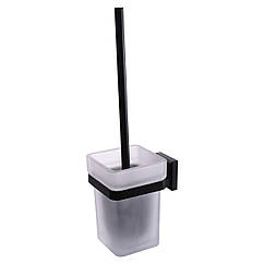 Йоржик для унітазу настінний TOPAZ TКВ 9929A-BL прямокутний скляний чорний 000021253