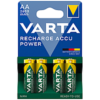 Батарейки акумулятор універсальний Varta Rechargeable Accu AA 2600 мАг BLI 4 Ni-MH (Оригінал)