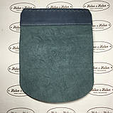 Клапан для рюкзака "Лілії". Колір Джинс (Бірюза), фото 3