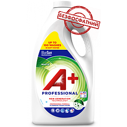 Гель для прання A+ Professional White для білої білизни, 5.005 л (100 прань)