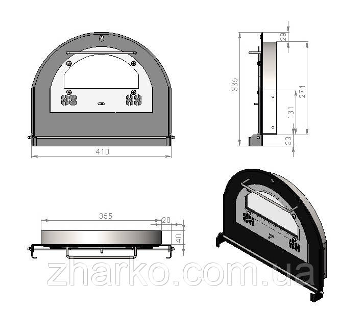 Дверка для выпечки Жарко Арка пица нерж - фото 4 - id-p251268161