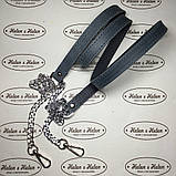 Ручка для міні - сумочки 1,5 *130. Джинс (Бірюза), фото 3