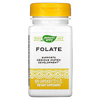 Фолієва кислота, Folate, nature's Way, 800 мкг, 100 капсул