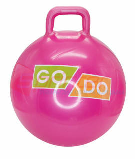 М'яч — стрибун дитячий із ручкою GO DO 55 см. Малиновий