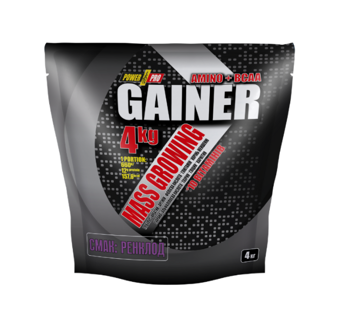 Гейнер Gainer Amino + BCAA Power Pro 4 кг Ренклод, цена 1580 грн — Prom ...