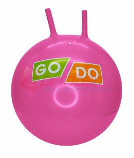 Мяч - прыгун детский с ушками GO DO 55 см. Малиновый - фото 1 - id-p40071495