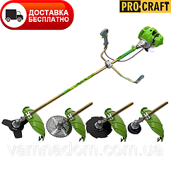 Бензокоса ProCraft T4200 (3 ножі+1 котушка, ремінь рюкзак)