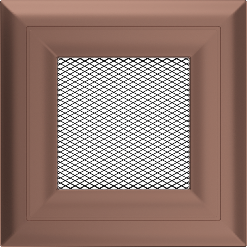 Вентиляційна решітка для каміна Oskar мідна 11х11, фото 1