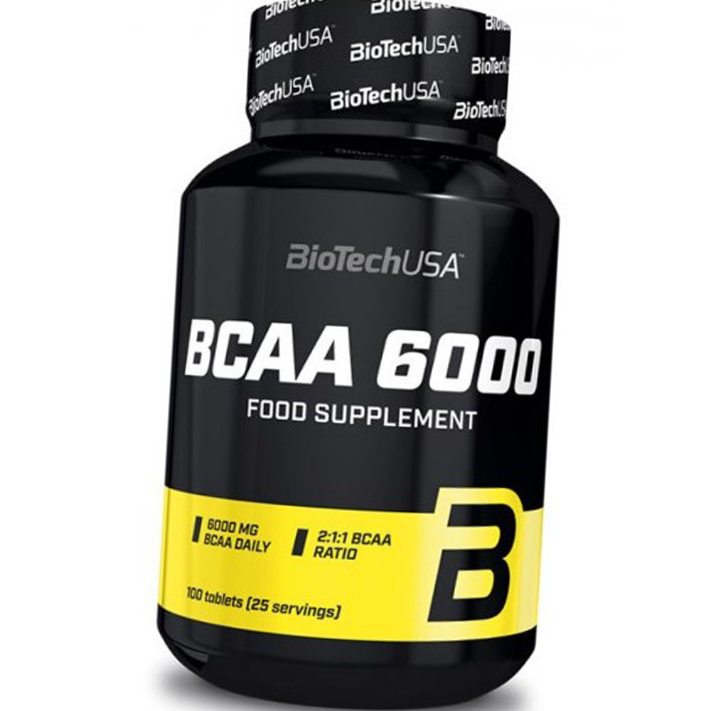 BCAA амінокислоти BioTech BCAA 6000 100 табл