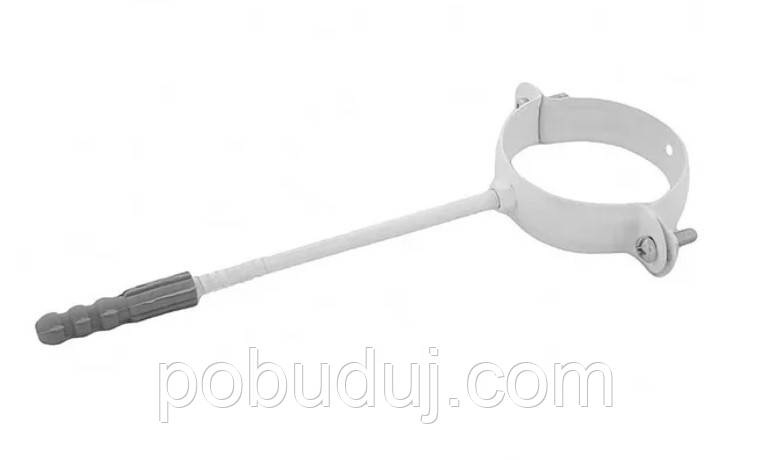 Тримач труби Regenau металевий 80 L100 білий, фото 1