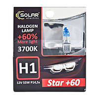 Автолампы H1 12V 55W P14.5s SOLAR Starlight + 60% (2шт) 1231S2