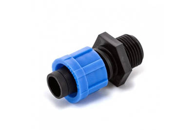 Стартер прямий 16 мм, з різьбою 3/4" ЗР, для крапельної стрічки, (фурнітура для монтажу крапельного поливу)