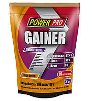 Гейнер Gainer Amino + BCAA Power Pro 2 кг Ірландський крем