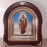 Икона  архангела Михаила
лик 15х18 см, в темном деревянном киоте, арка
