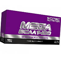 BCAA аминокислоты Бсаа Scitec Mega BCAA 1400 120 капс