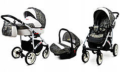 Дитячий візочок 3в1 Raf-Pol BabyLux White Lux