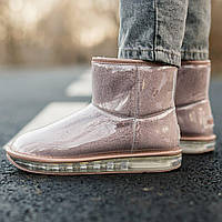 Светло-розовые женские УГГи НА ЗИМУ. Женские угги UGG ISABELLE TRANSPARENT ROSE.