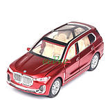 Машинка BMW X7 іграшка моделька металева колекційна 19 см Червоний (59406), фото 4