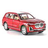 Машинка BMW X7 іграшка моделька металева колекційна 19 см Червоний (59406), фото 5