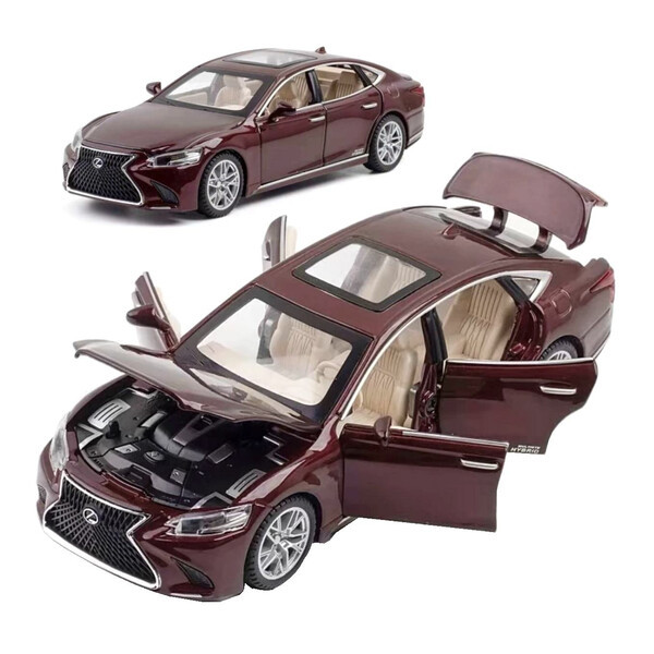 Іграшкова машинка Lexus LS500H моделька металева колекційна 16 см Бордовий (59408)