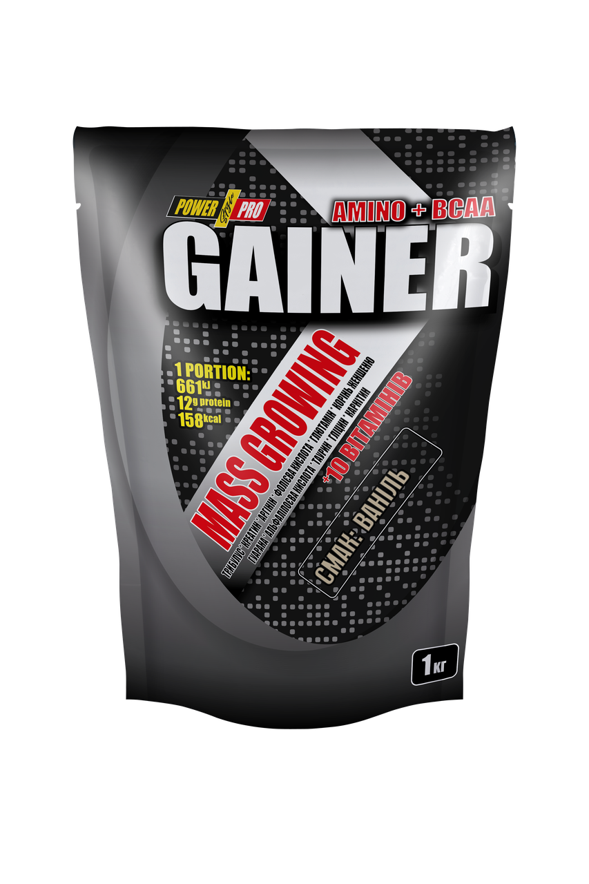 Гейнер Gainer Amino + BCAA Power Pro 1 кг Ваніль