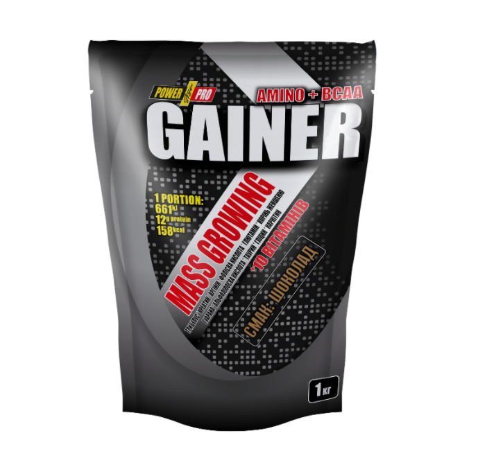 Гейнер Gainer Amino + BCAA Power Pro 1 кг Шоколад